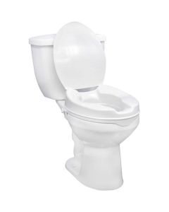 Drive Medical 4 Inch Raised Toilet Seat with Lock