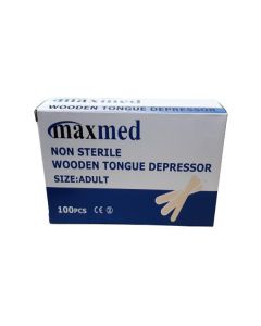 MAXMED Non Sterile Wooden Tongue Depressor